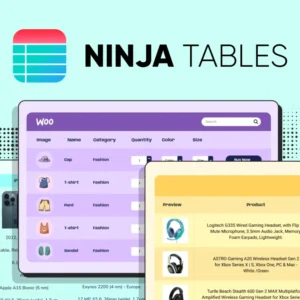 Ninja Table Pro Plugin WordPress Lifetime GNU Public License